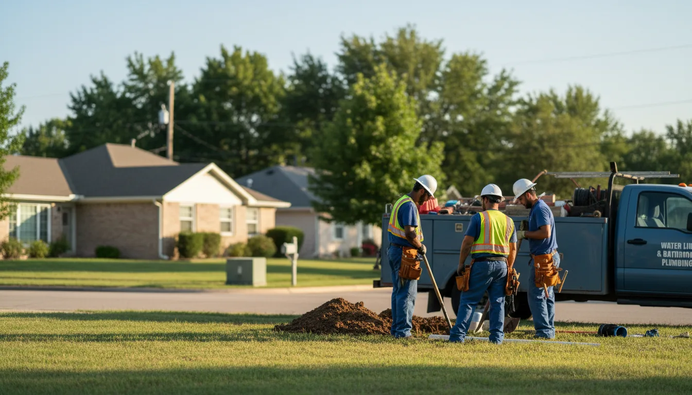 Residential water line and bathroom plumbing service in Dover, MN